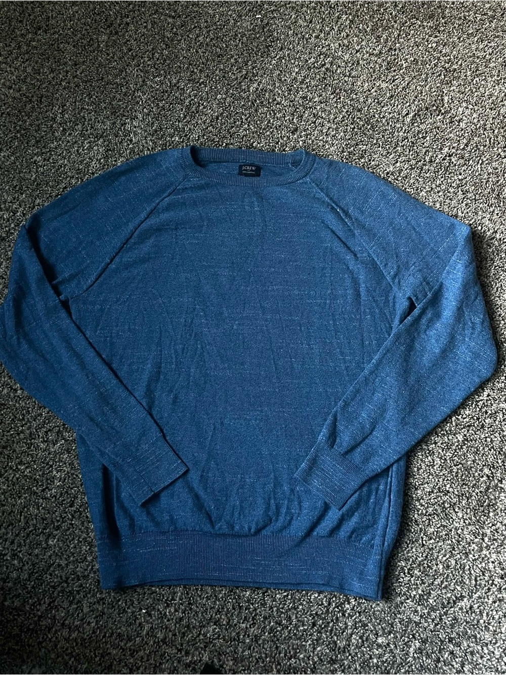 J. Crew Men’s Indigo Crewneck Sweater